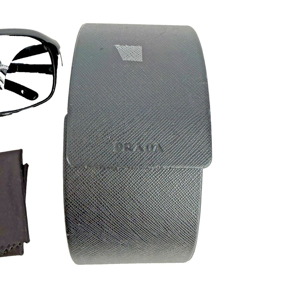 Prada Black Eyeglass Frames Sunglass SPR15L With Hard Case & Cleaning Cloth - Picture 3 of 8